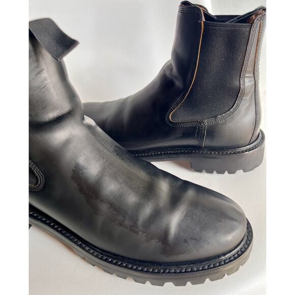 Rhodes Boone Lug Chelsea Boot Mens 10 Black Leather Vibram Sole Unworn Defect main image 11
